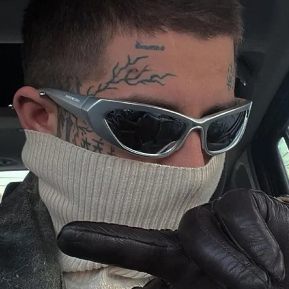 Vintage Shades Futuristic Eyewear Riding Eyeglasses Gray Gray Sunglasses - Tophatter Daily Deals