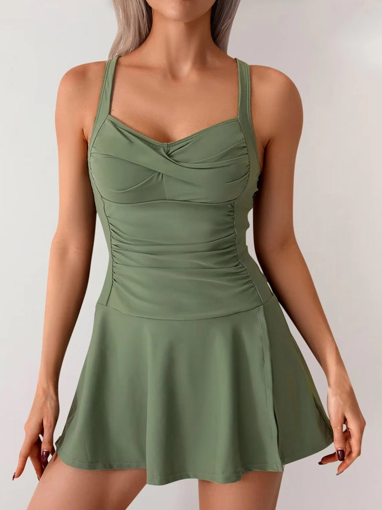 Women Sexy Swimsuit High Waist Bikini Set Army Green Swimwear - Tophatter Daily Deals