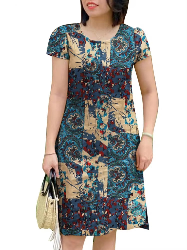 Floral Printed Mini Dress For Women Mini Dresses - Tophatter Daily Deals