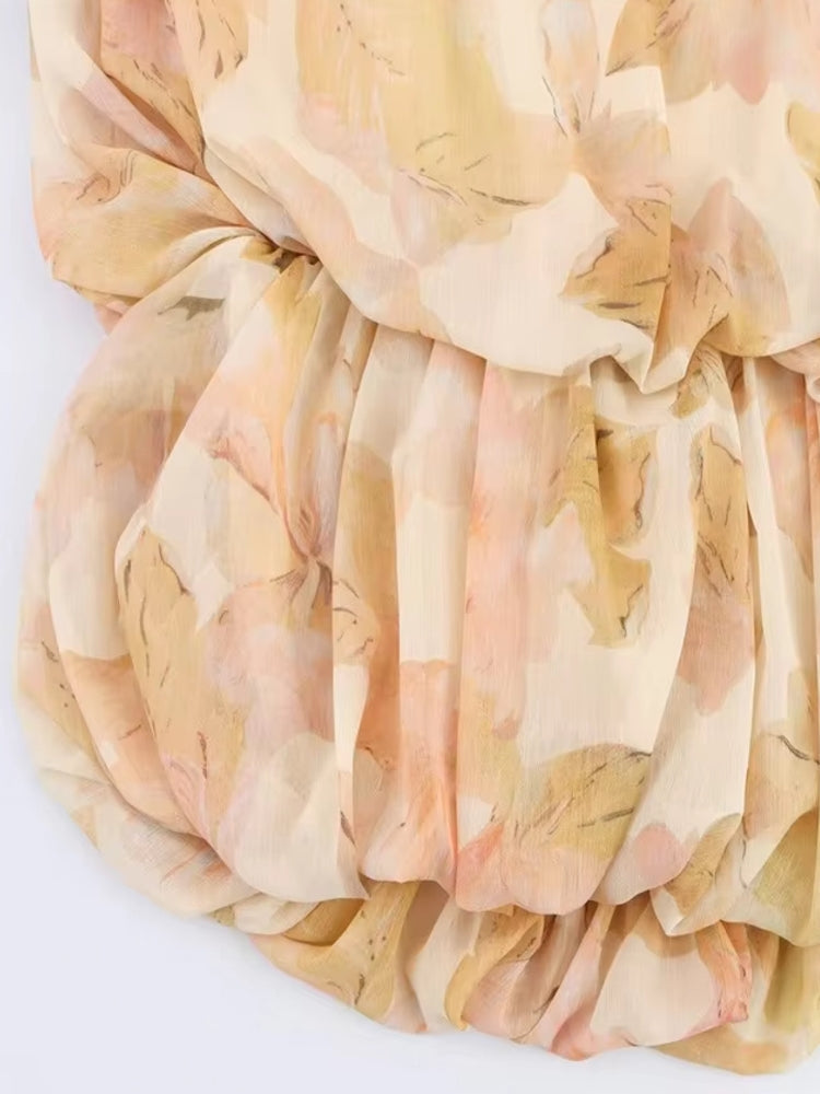 Women Off Shoulder Ruffled Chiffon Dress Mini Dresses - Tophatter Daily Deals