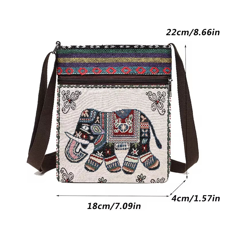 Retro Ethnic Style Small Canvas Bag Women Bag - Tophatter Daily Deals