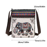 Retro Ethnic Style Small Canvas Bag Women Bag - Tophatter Daily Deals