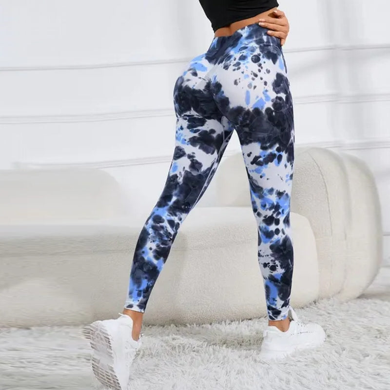 Print Tie Dye Sports Leggings Gym Leggings - Tophatter Daily Deals