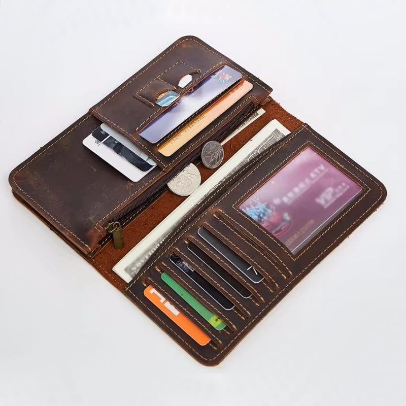 Men Wallets Solid Card Holder Clutch Brown Wallets - Tophatter Daily Deals