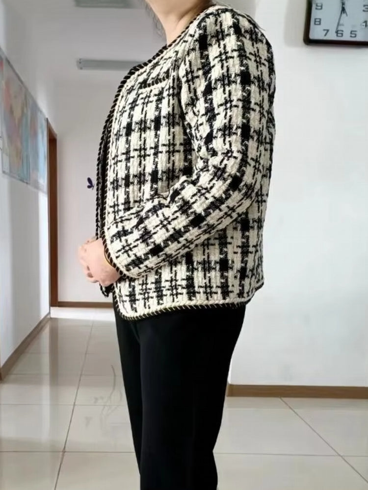 Women Bright Line Plaid Jacket Coat Work Wear Blazers - Tophatter Daily Deals