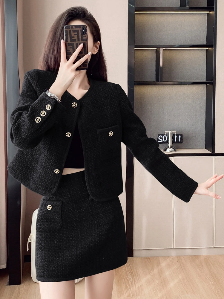 Elegant Women Short Coat Skirt Suit Work Wear Blazers - Tophatter Daily Deals
