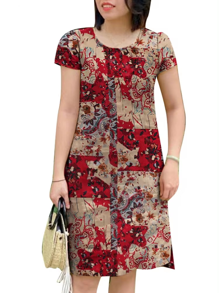 Floral Printed Mini Dress For Women Mini Dresses - Tophatter Daily Deals