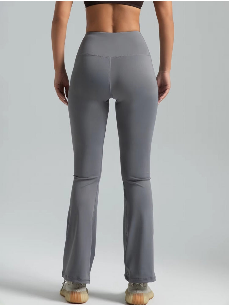 Women High Waisted Bootcut Yoga Pants Grey Leggings - Tophatter Daily Deals