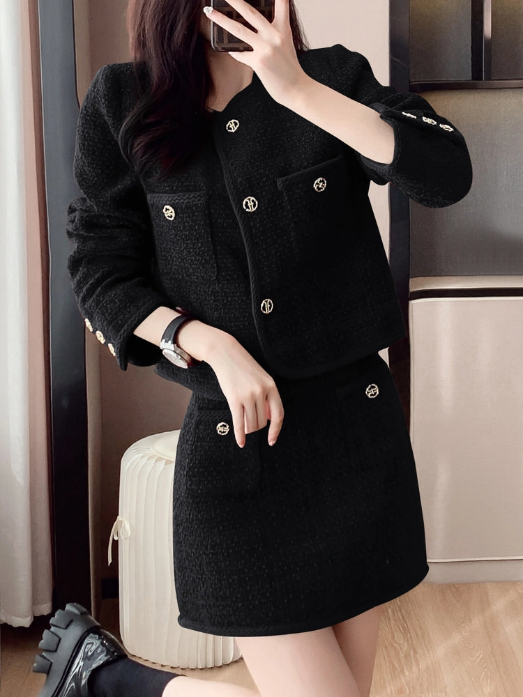 Elegant Women Short Coat Skirt Suit Work Wear Blazers - Tophatter Daily Deals