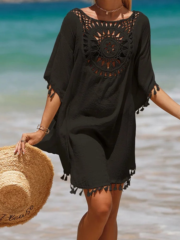 Sexy Comfortable Women Swimsuit Cover Up Dress Black Swimwear - Tophatter Daily Deals