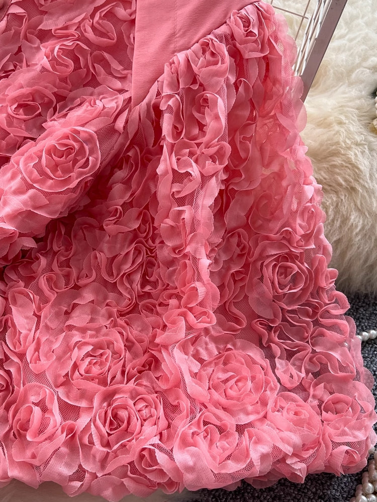 Luxury 3D Flower Formal Evening Dress Maxi Dresses - Tophatter Daily Deals