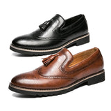 Mens Brown Dress Loafers Men Shoes - Tophatter Daily Deals