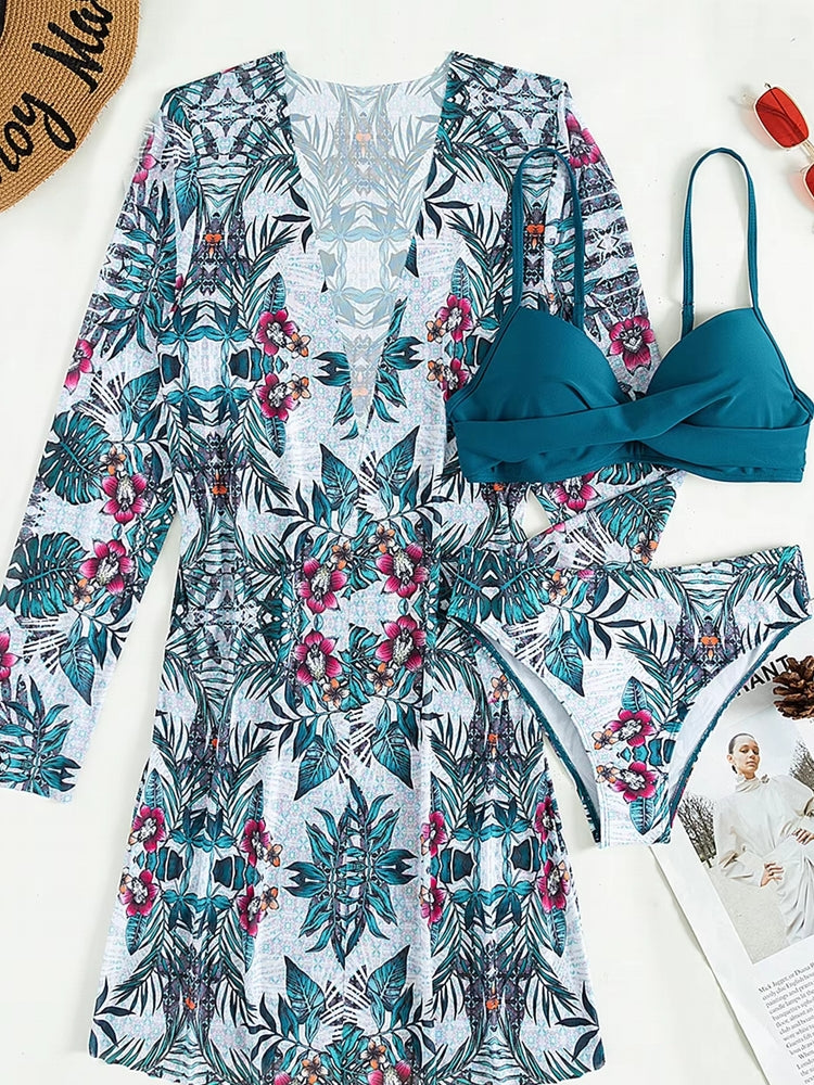 Bikini Set for Women Versatile Beach Vibes Blue Swimwear - Tophatter Daily Deals