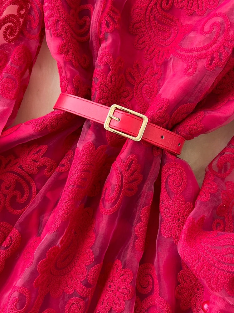 Elegant Stand Neck Belt Dinner Party Maxi Dresses Maxi Dresses - Tophatter Daily Deals