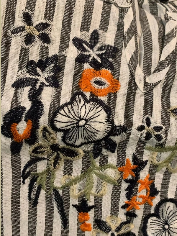 Bohemian Striped Shirt Work Tops Blouse Blouses - Tophatter Daily Deals