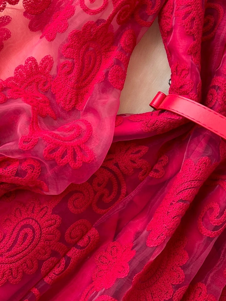 Elegant Stand Neck Belt Dinner Party Maxi Dresses Maxi Dresses - Tophatter Daily Deals