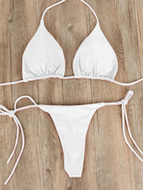 Bikini T-Back Low Rise Thong Bandage Style Swimwear - Tophatter Daily Deals