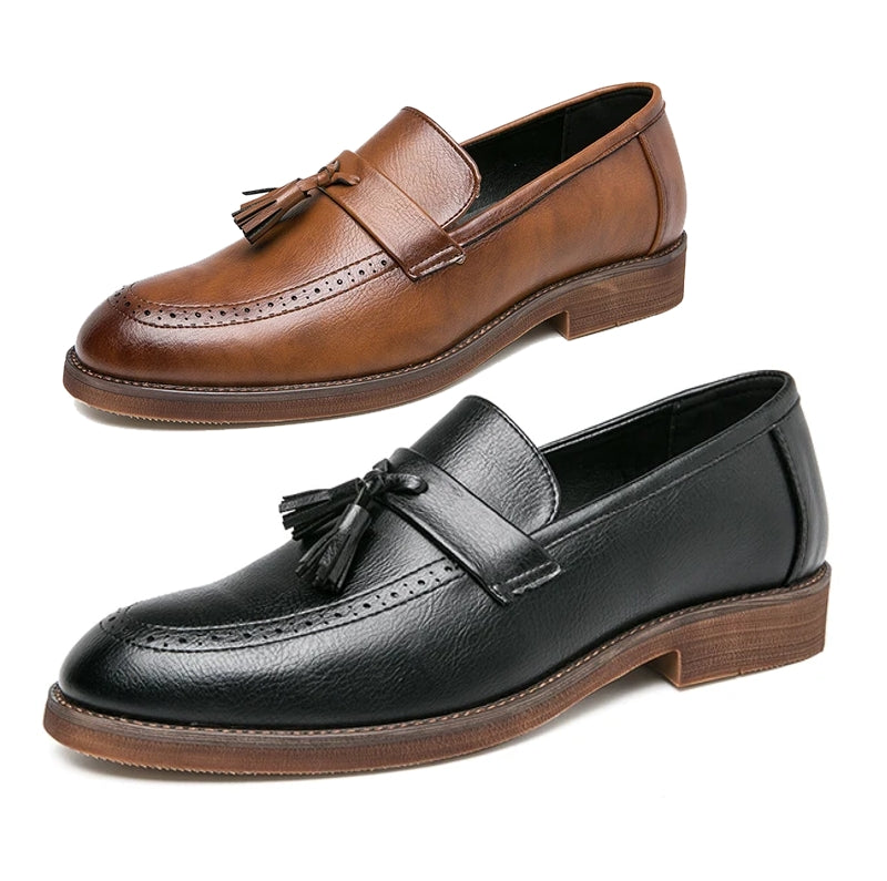 British Style Tassel Dress Shoes Men Shoes - Tophatter Daily Deals