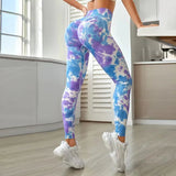 Print Tie Dye Sports Leggings Gym Multicolor Leggings - Tophatter Daily Deals