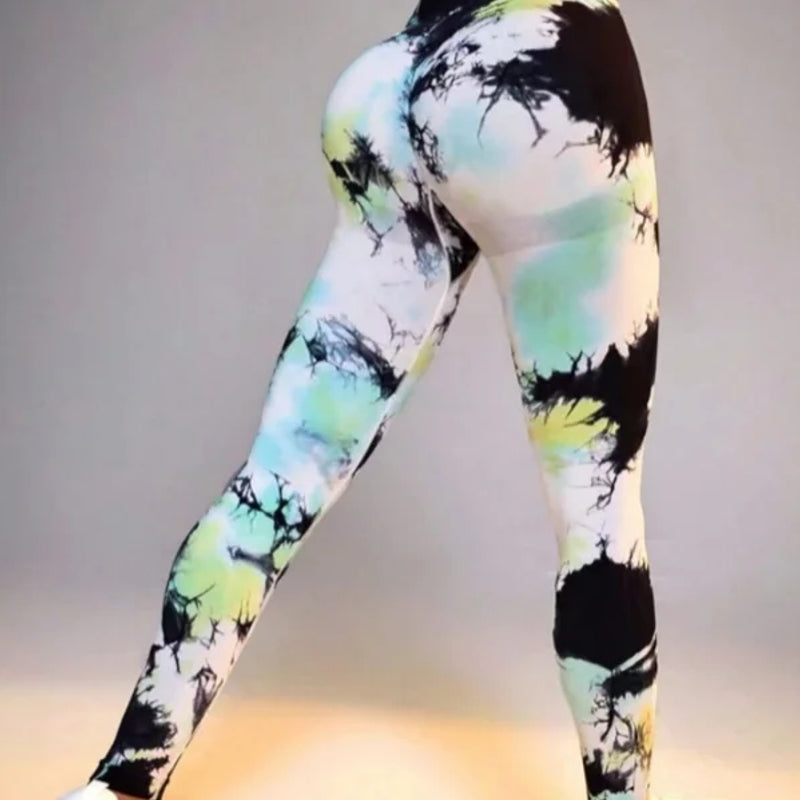Print Tie Dye Sports Leggings Gym Leggings - Tophatter Daily Deals
