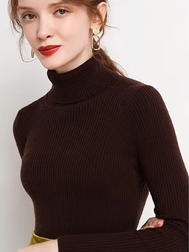 Basic Soft Top Sweaters For Women Brown Blouses - Tophatter Daily Deals