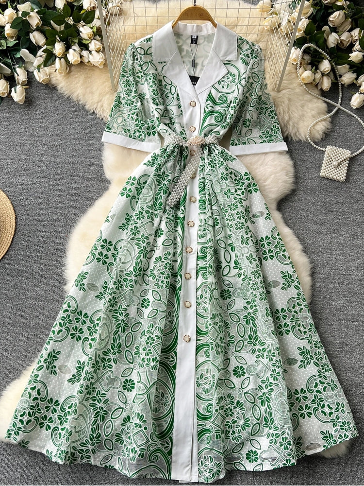 Paisley Pattern Pleated Long Robes Beautiful Dress Maxi Dresses - Tophatter Daily Deals
