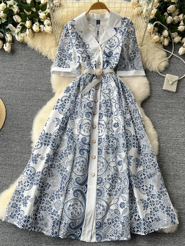 Paisley Pattern Pleated Long Robes Beautiful Dress Maxi Dresses - Tophatter Daily Deals