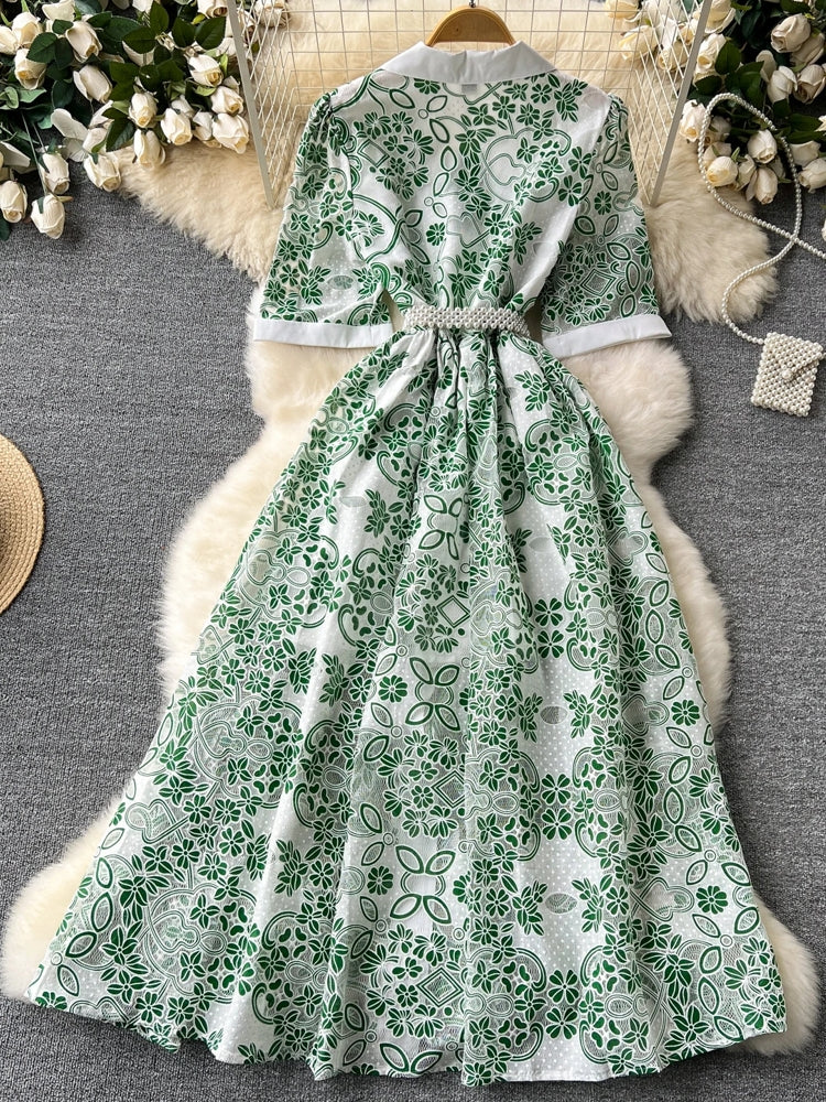 Paisley Pattern Pleated Long Robes Beautiful Dress Maxi Dresses - Tophatter Daily Deals