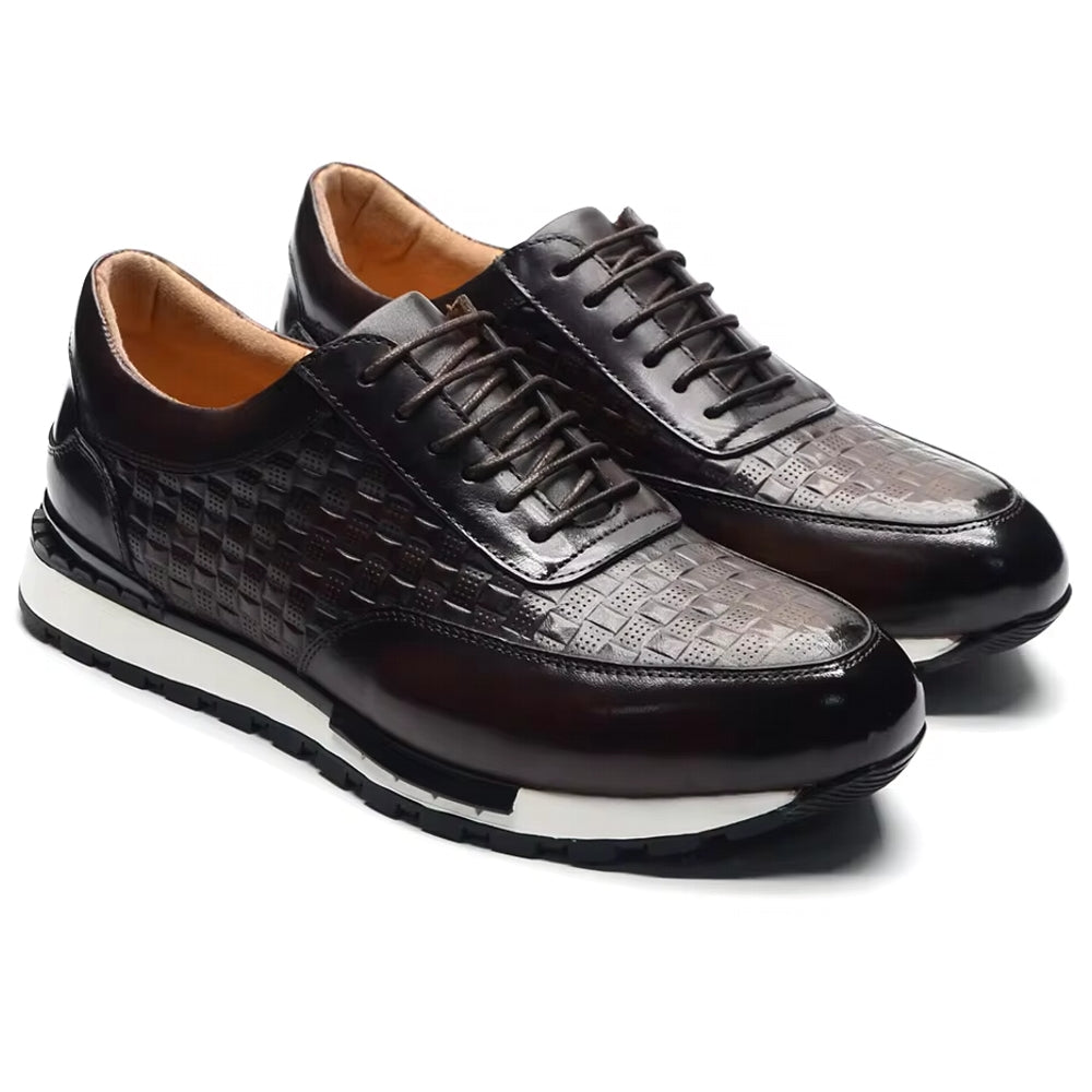 Sport Sneakers Men Leather Business Casual Shoes Men Shoes - Tophatter Daily Deals
