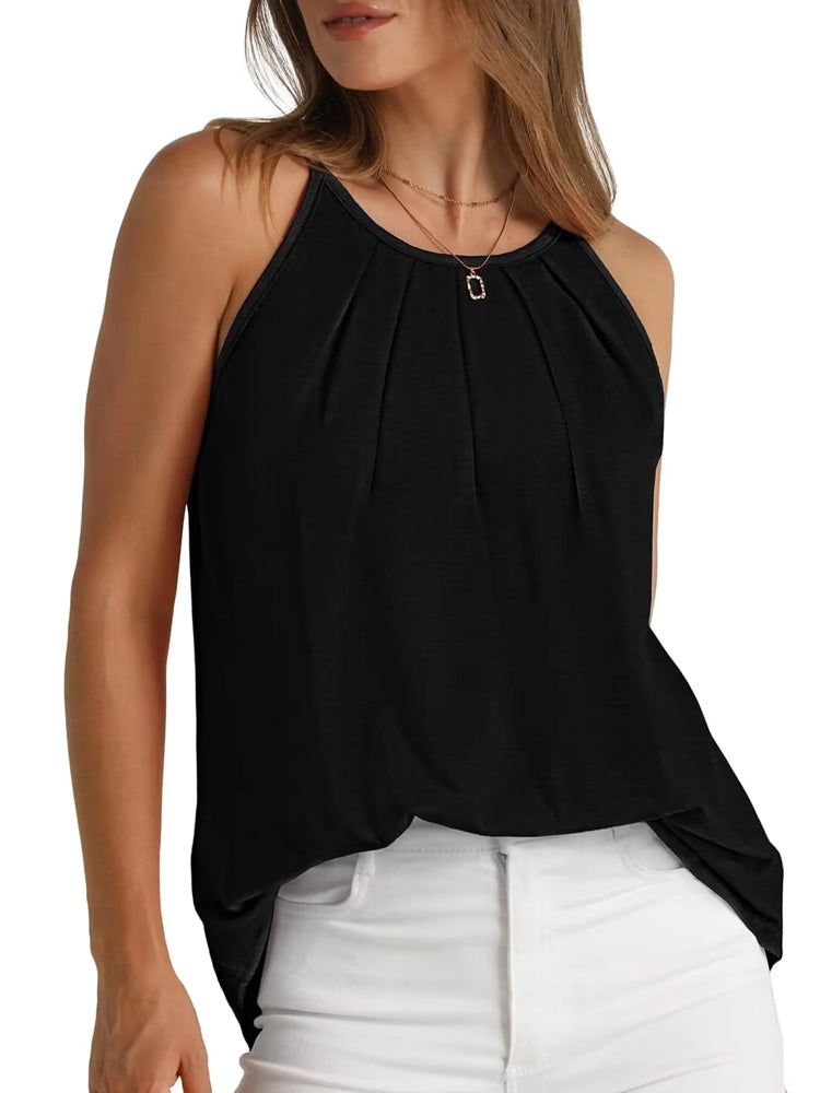 Fashion Women Spaghetti Strap Tops Blouses - Tophatter Daily Deals