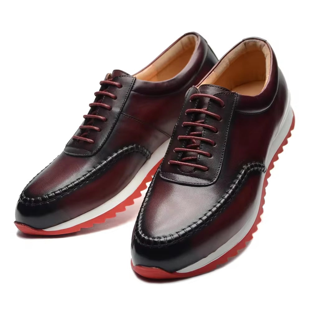 Casual Business Social Shoes Male Outdoor Oxfords Red Men Shoes - Tophatter Daily Deals