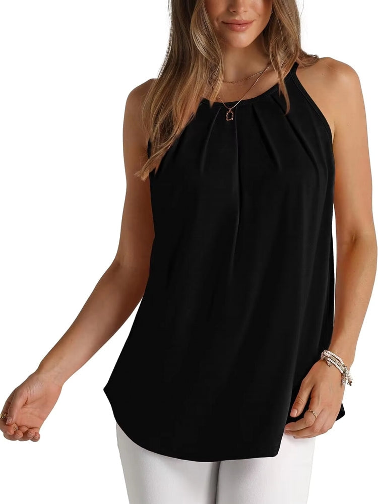 Fashion Women Spaghetti Strap Tops Blouses - Tophatter Daily Deals