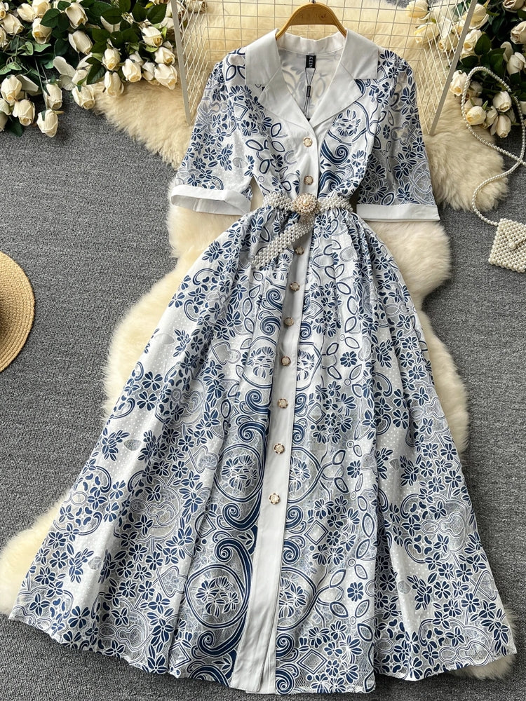 Paisley Pattern Pleated Long Robes Beautiful Dress Maxi Dresses - Tophatter Daily Deals