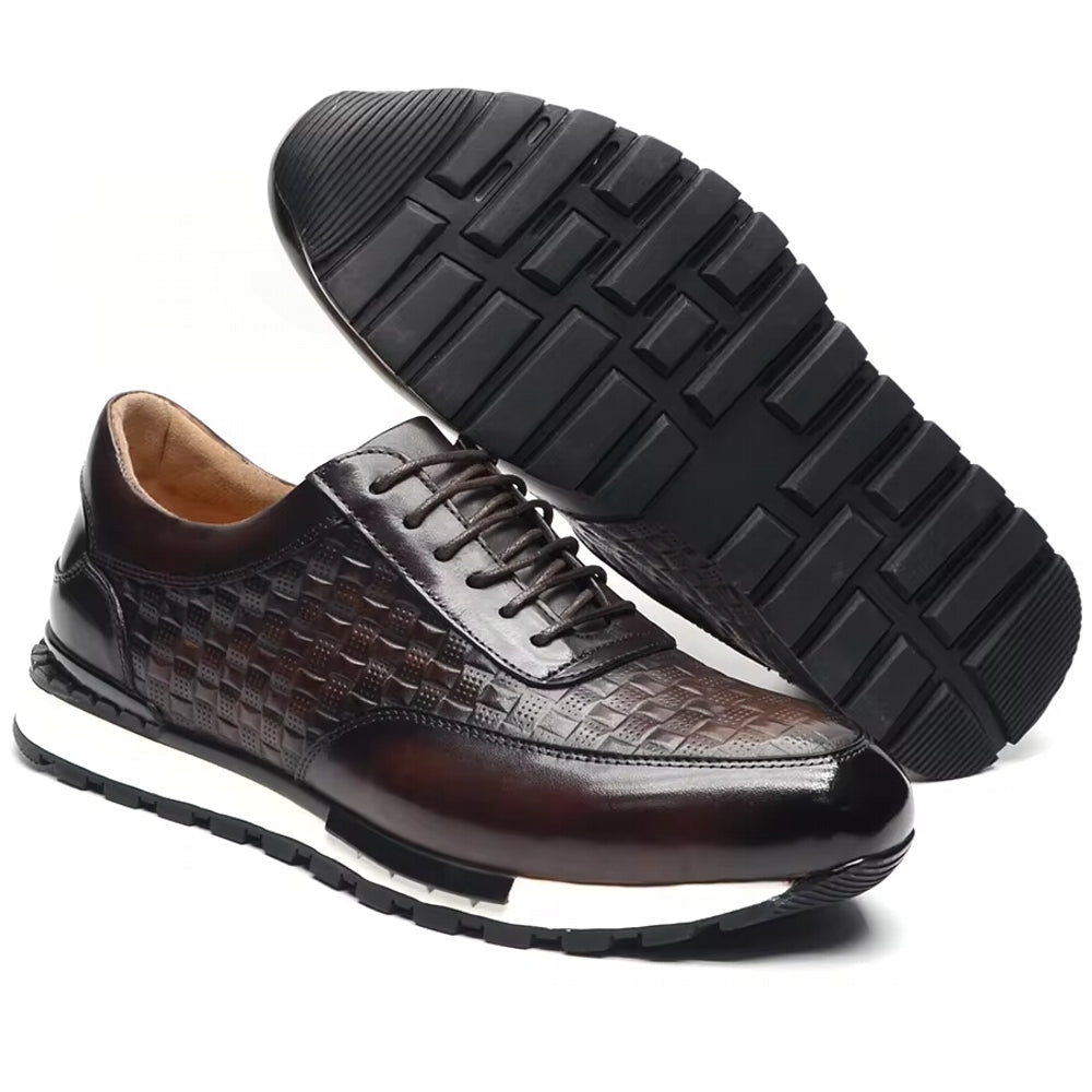Sport Sneakers Men Leather Business Casual Shoes Men Shoes - Tophatter Daily Deals