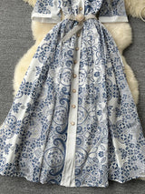 Paisley Pattern Pleated Long Robes Beautiful Dress Maxi Dresses - Tophatter Daily Deals