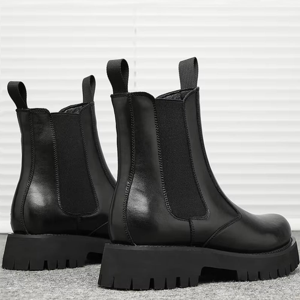 Men Chelsea Rubber Boot Inner Increased Lifted Boots Boots - Tophatter Daily Deals