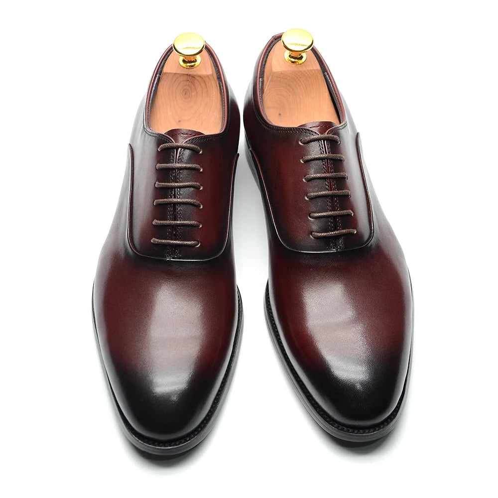 Classic Genuine Leather Men Oxford Dress Shoes Men Dresses Shoes - Tophatter Daily Deals