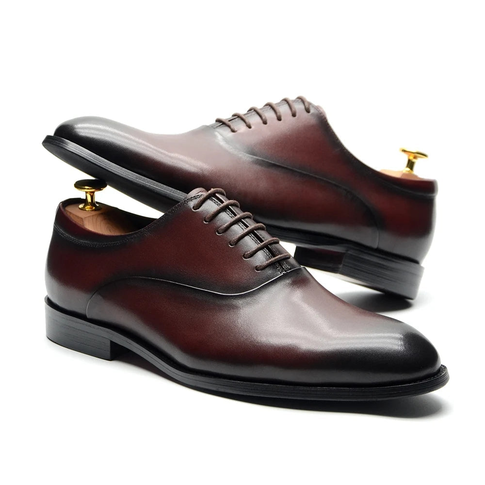 Classic Genuine Leather Men Oxford Dress Shoes Men Dresses Shoes - Tophatter Daily Deals