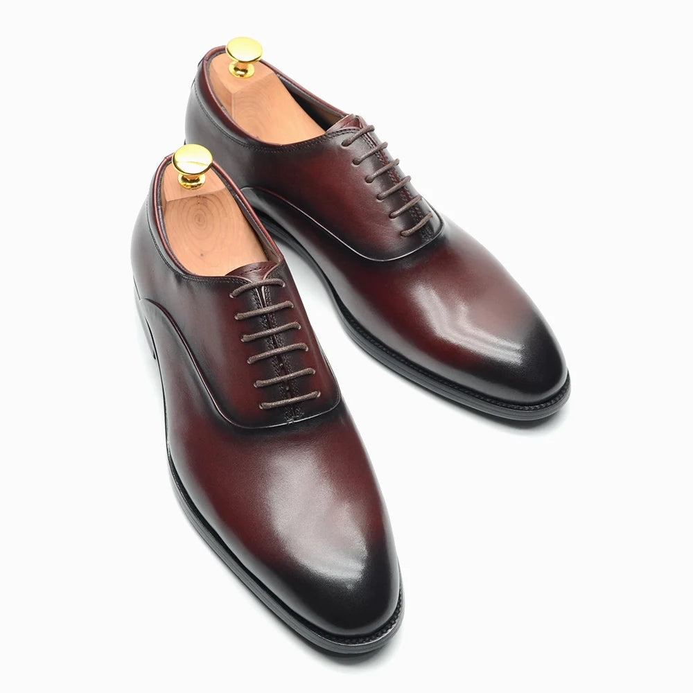 Classic Genuine Leather Men Oxford Dress Shoes Men Dresses Shoes - Tophatter Daily Deals