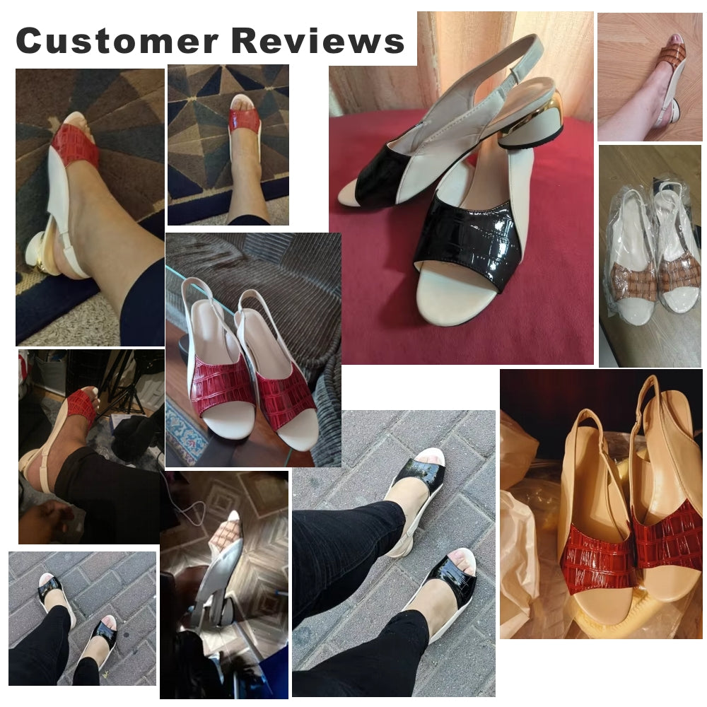 Fashion Women Mid Heels Sandals Women Shoes - Tophatter Daily Deals