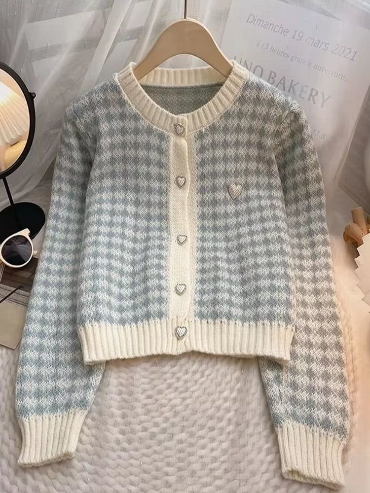Elegant Ladies Short Knit Sweater Coat Sky Blue One size Blouses - Tophatter Daily Deals