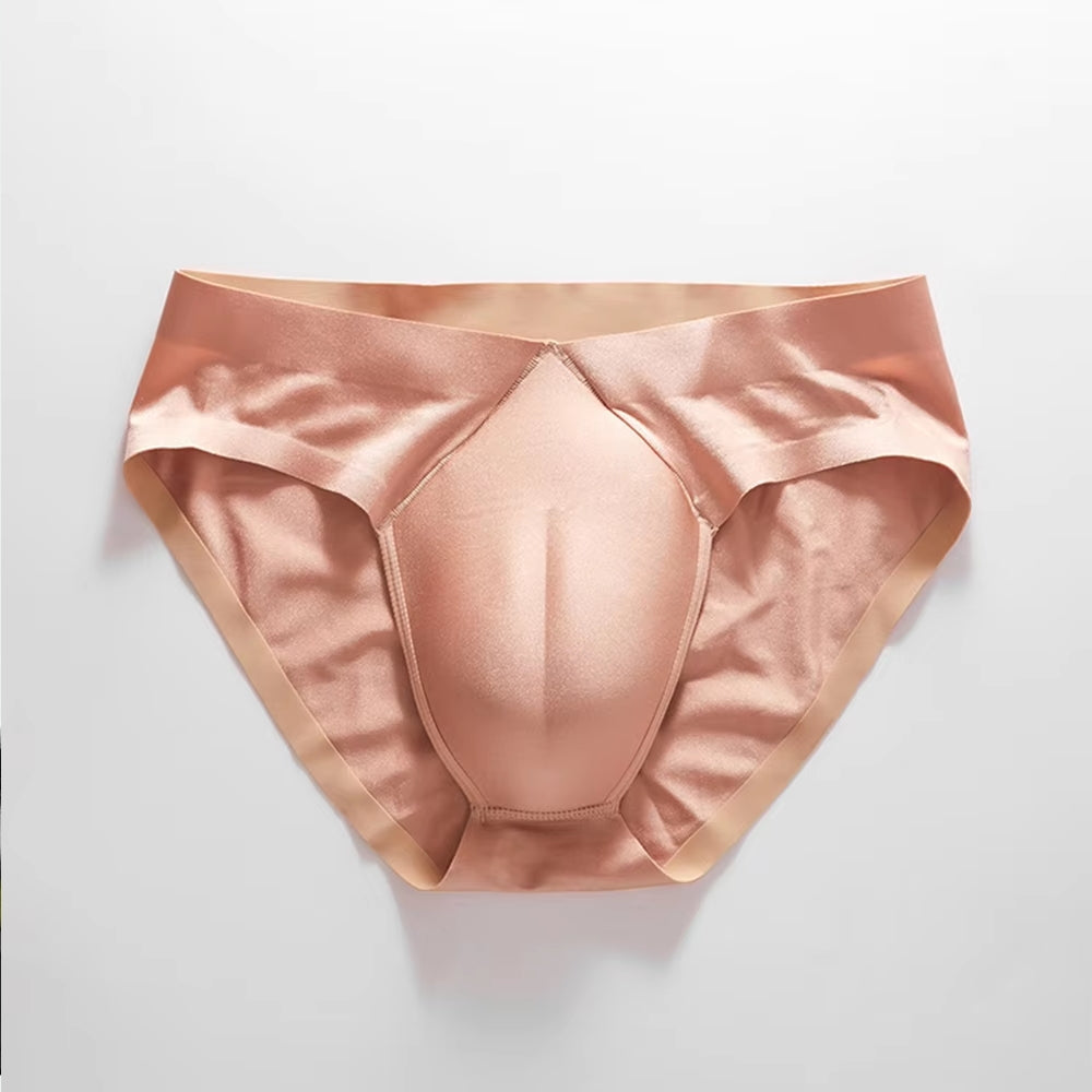 Men's Invisible Underwear Gay Camel Toe Underwear Triangle Briefs Beige Men Briefs - Tophatter Daily Deals