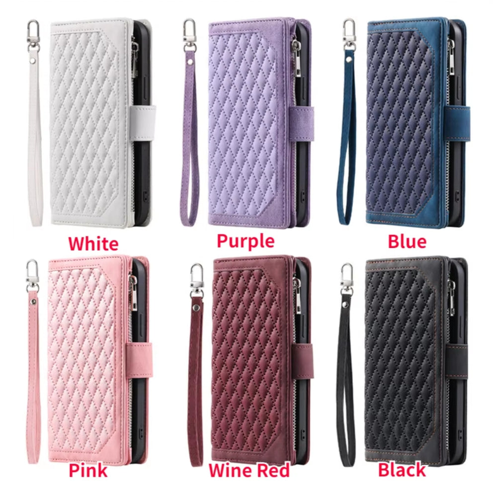 Luxury Zipper Leather Cover for Samsung Galaxy A Series Mobile Phone Cases - Tophatter Daily Deals