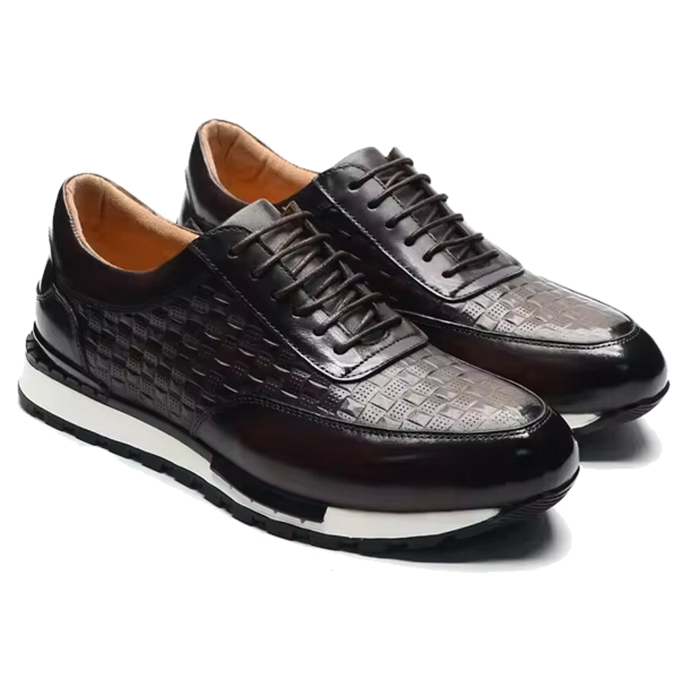 Sport Sneakers Men Leather Business Casual Shoes Men Shoes - Tophatter Daily Deals