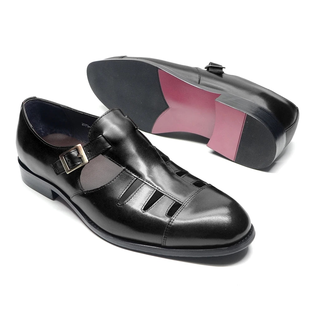 Men Genuine Leather Lace-up Oxford Dress Shoes Black Men Dresses Shoes - Tophatter Daily Deals