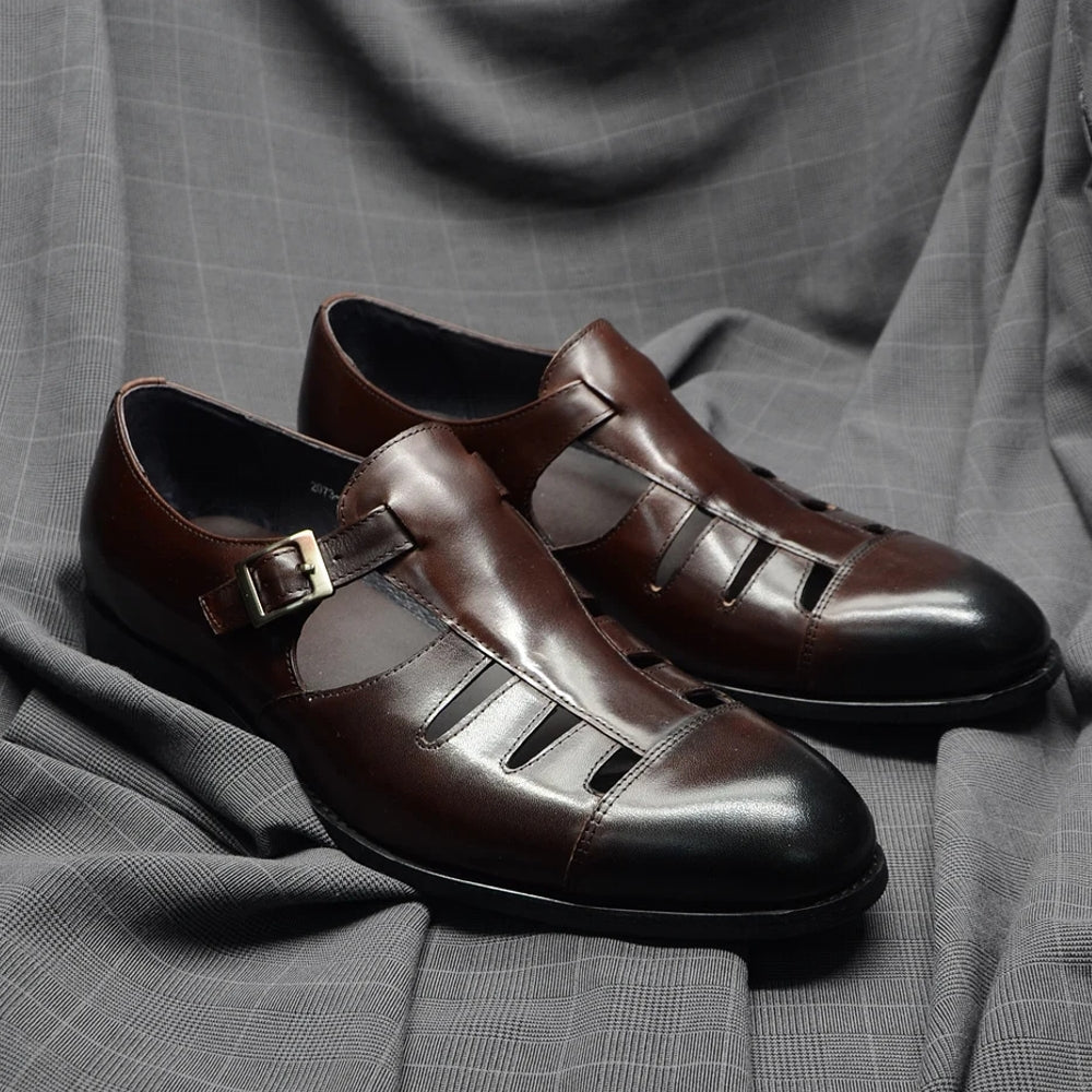 Men Genuine Leather Lace-up Oxford Dress Shoes Men Dresses Shoes - Tophatter Daily Deals