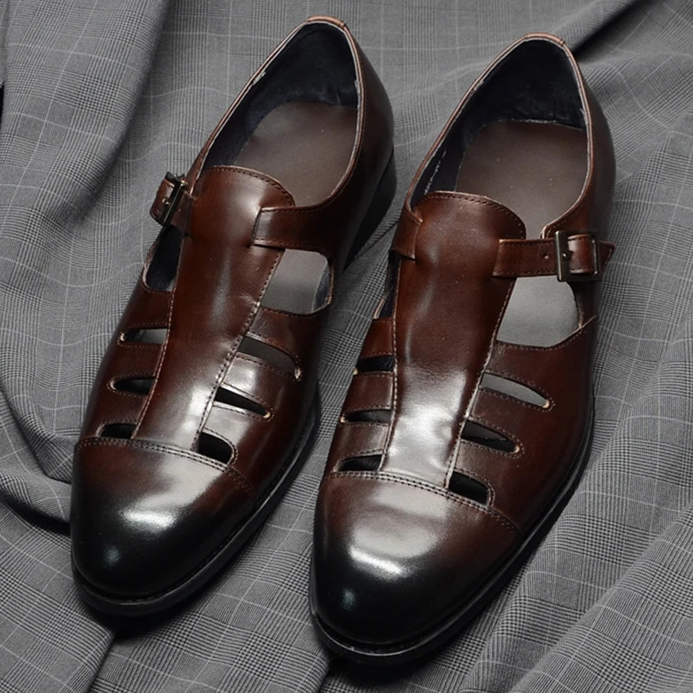 Men Genuine Leather Lace-up Oxford Dress Shoes Men Dresses Shoes - Tophatter Daily Deals