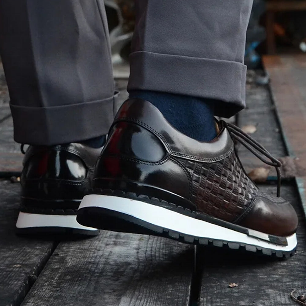 Sport Sneakers Men Leather Business Casual Shoes Men Shoes - Tophatter Daily Deals