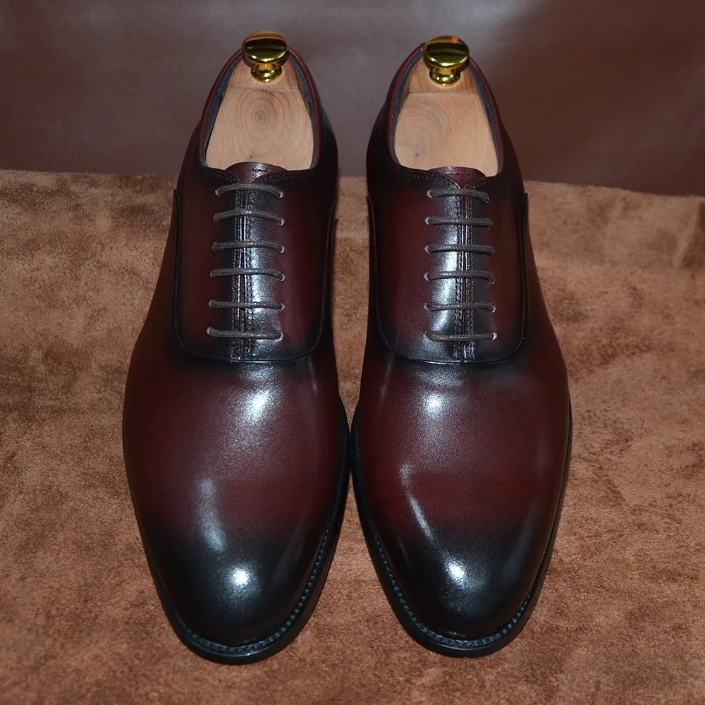 Classic Genuine Leather Men Oxford Dress Shoes Men Dresses Shoes - Tophatter Daily Deals