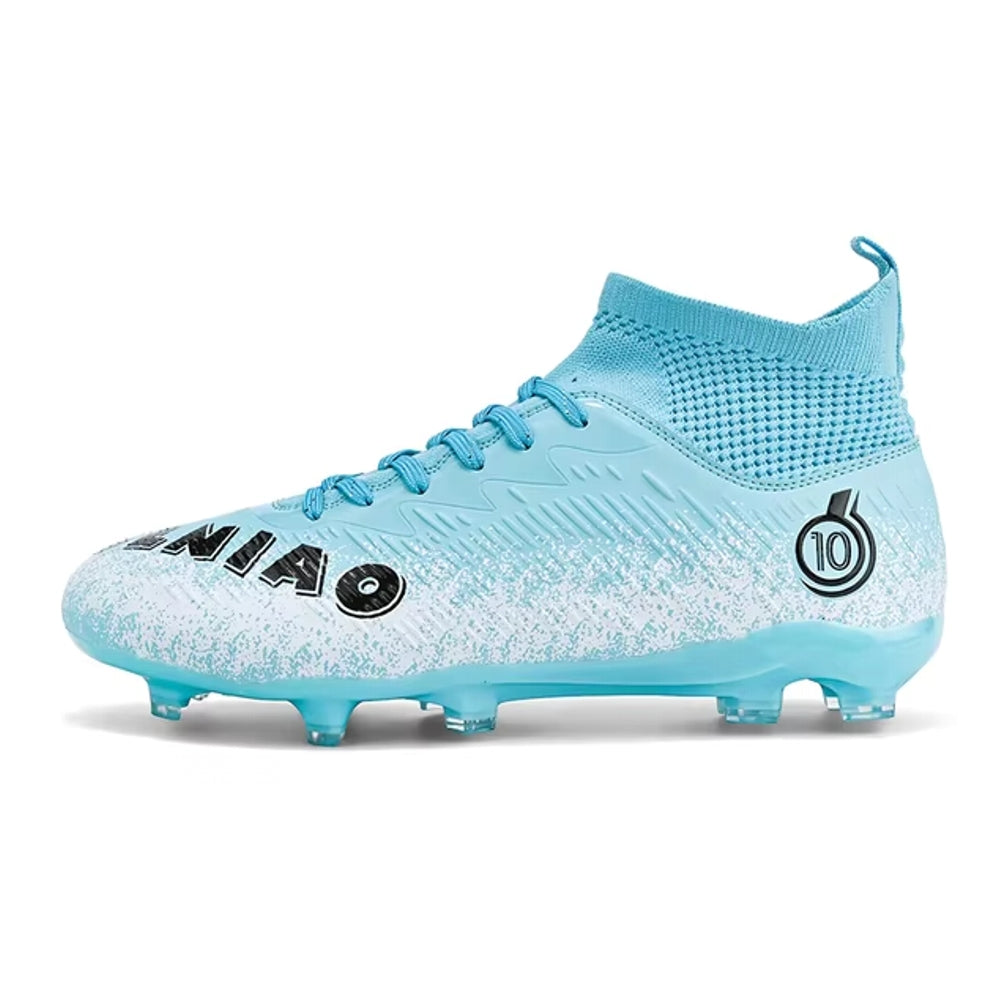 Football Shoes Grass Futsal Cleats Soccer Shoes AG Sky Blue Soccer Shoes - Tophatter Daily Deals